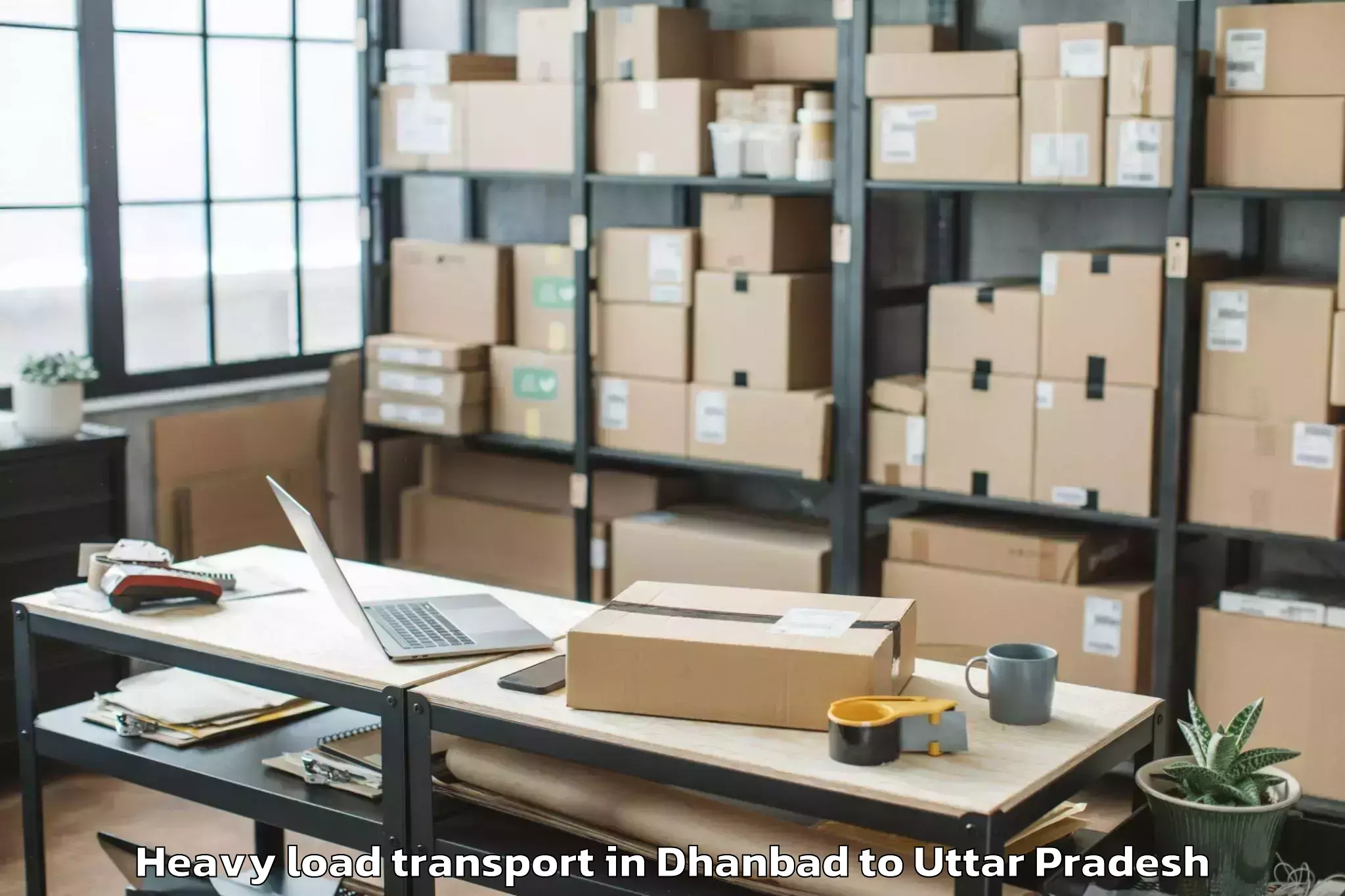 Easy Dhanbad to Kirakat Heavy Load Transport Booking